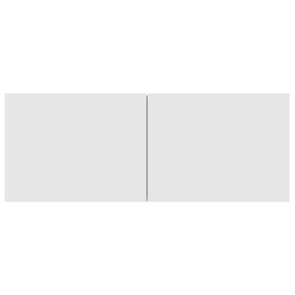 Комплект ТВ шкафове от 4 части, инженерно дърво, бял гланц