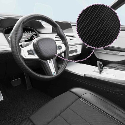 Фолиа за кола, 2 бр, 4D черни, 100x150 см