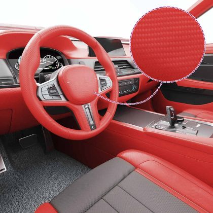 Фолиа за кола, 2 бр, 4D червени, 100x150 см