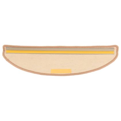 Изтривалки за стълби, 15 бр., 65x21x4 см, светлокафяви, полукръгли, големи