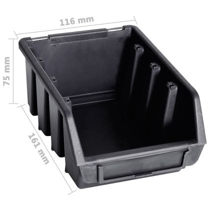 Стенен органайзер с 29 бр кутии за инструменти червено и черно