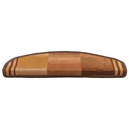 Самозалепващи стелки за стълби, 10 бр, 65x21x4 см, кафяви