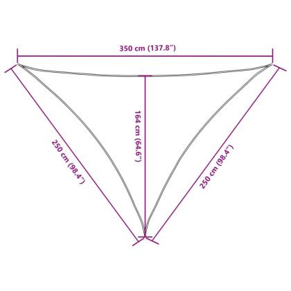 Платно-сенник, Оксфорд плат, триъгълно, 2,5x2,5x3,5 м, теракота