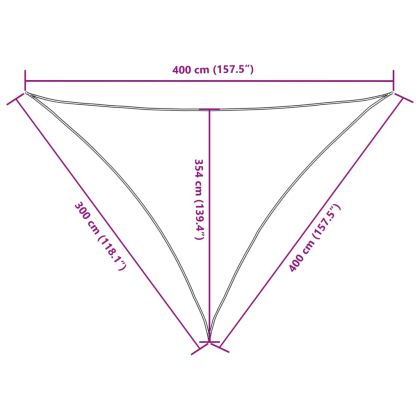 Платно-сенник, Оксфорд текстил, триъгълно, 3x4x4 м, таупе