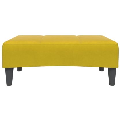 Табуретка, жълта, 77x55x31 см, кадифе