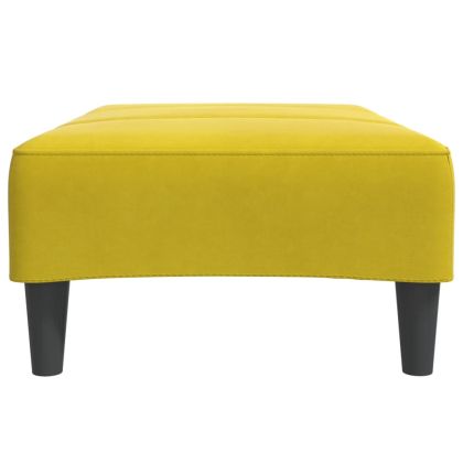 Табуретка, жълта, 77x55x31 см, кадифе