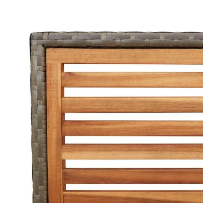 Струпваеми градински столове 4 pcs Кафяв и сив 54 x 56 x 90 см