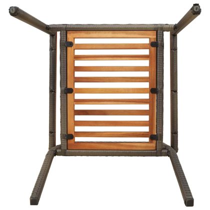 Струпваеми градински столове 4 pcs Кафяв и сив 54 x 56 x 90 см