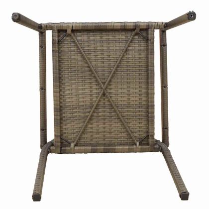Струпваеми градински столове 4 pcs Сив и кафяв 54 x 56 x 90 см