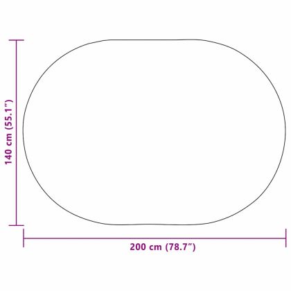 Килим ZIZUR Кафяво 200 x 140 cm Полипропилен