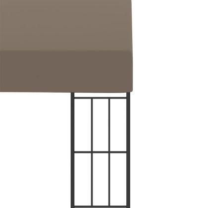 Шатра за стенен монтаж, 6x3 м, таупе, текстил