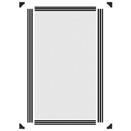 Магнитна мрежа против насекоми за прозорци, антрацит, 80x140 см