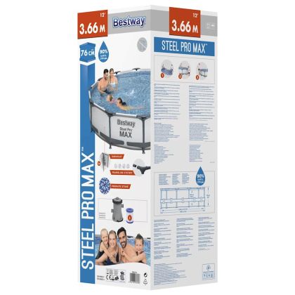 Bestway Steel Pro MAX Комплект плувен басейн 366x76 см