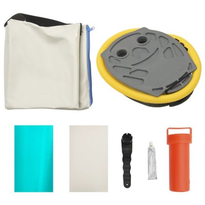 Надуваем дюшек за гимнастика с помпа, 60x100x20 см, PVC, зелен