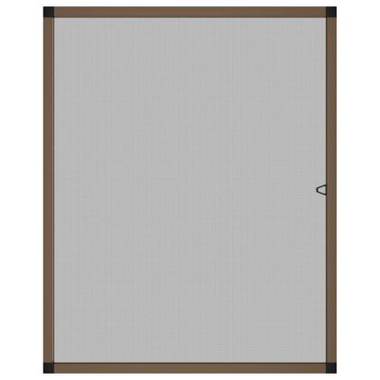 Мрежа против насекоми за прозорци, кафяв, 100x120 см