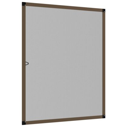 Мрежа против насекоми за прозорци, кафяв, 100x120 см