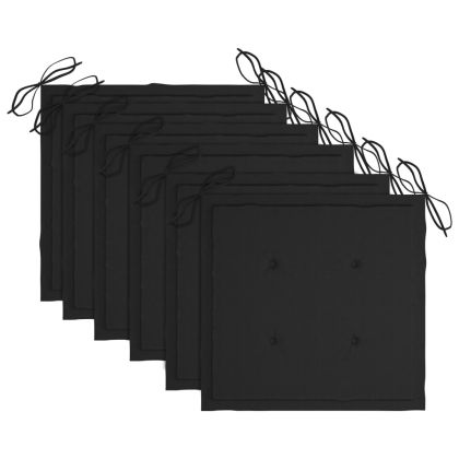 Стифиращи градински столове с възглавници 6 бр тик масив