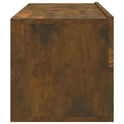 Стенни ТВ шкафове, 4 бр,Опушен дъб, 100x30x30 см