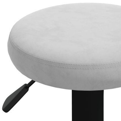 Бар табуретки, 2 бр, светлосиви, кадифе