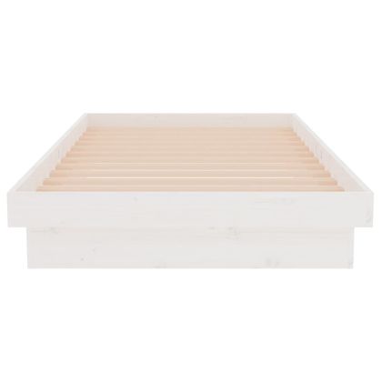 Рамка за легло, бяла, бор масив, 90x190 см, Single