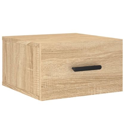 Нощни шкафчета за стенен монтаж, 2 бр, сонома дъб, 35x35x20 см
