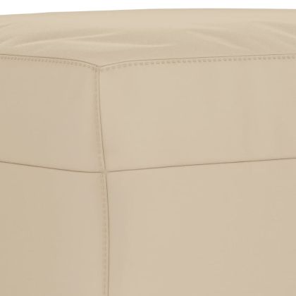 Комплект дивани 3 части с възглавници кремав плат микрофибър