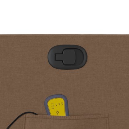 Изправящ масажен реклайнер стол, кафяв, текстил