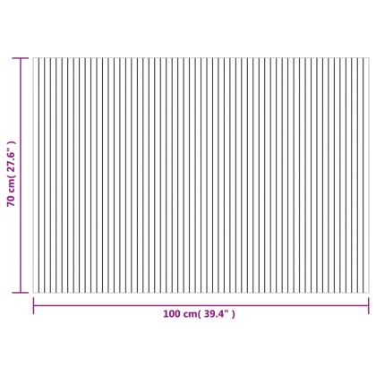 Килим, правоъгълен, светъл натурален, 70x100 см, бамбук