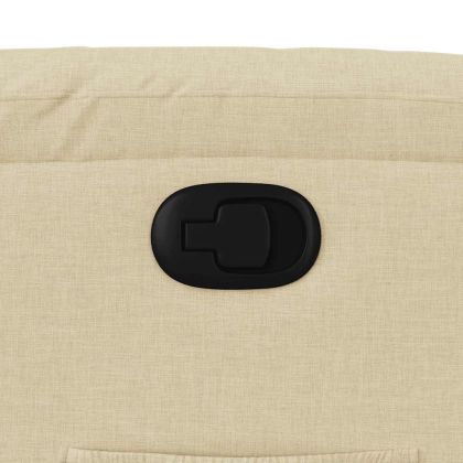 Изправящ реклайнер стол, кремав, текстил