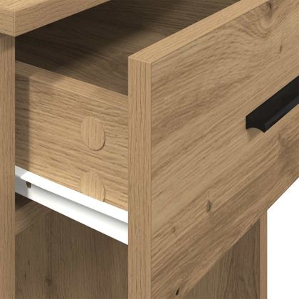 Стойка за компютърна кула с чекмедже дъб артизан 35x45x77 см