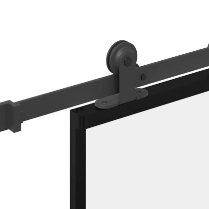 Плъзгаща се врата с обков 76x205 см ESG стъкло и алуминий