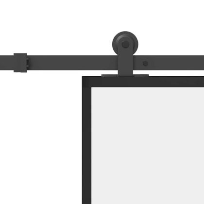 Плъзгаща се врата с обков 76x205 см ESG стъкло и алуминий