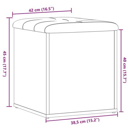 Пейка за съхранение Старо дърво 42x42x45 cm Инженерна дървесина
