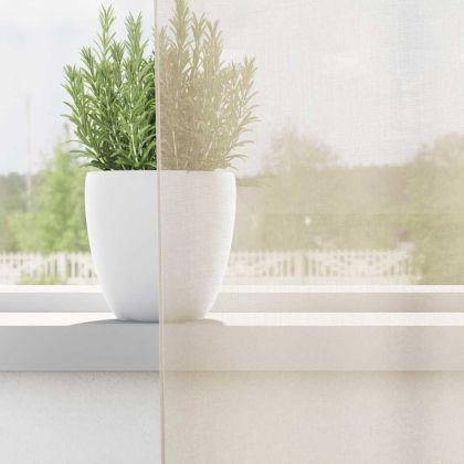 Пердета от воал с горна част, 2 бр, кремаво