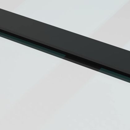 Плъзгаща се врата с механизъм черна 102x205 см ESG стъкло