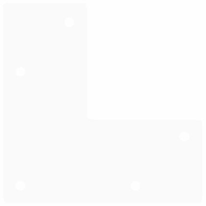 Крака тип „фиби“ за масичка за кафе, 4 бр., бели, 10 см, масивна стомана