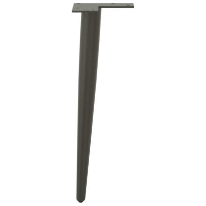 Крака за масичка за кафе, конична форма, 4 бр., антрацит, 30-31 см, стомана