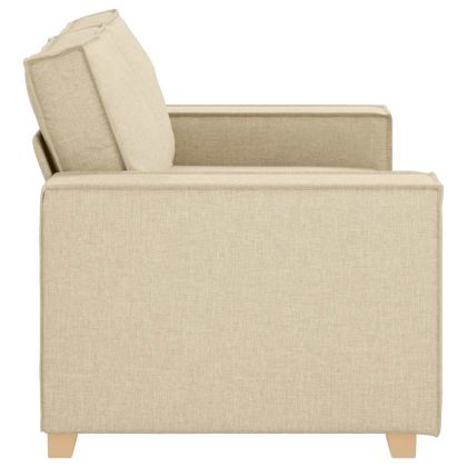 Двуместен диван, кремав, 160x78x84 см, плат