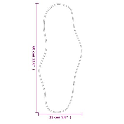 Стенно огледало черно 60x25 см