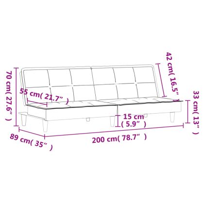 Разтегателно канапе, кремаво, плат