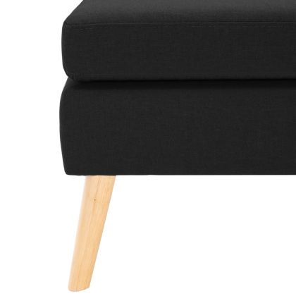 Табуретка, черна, текстил