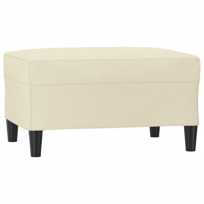 Табуретка, кремава, 70x55x41 см, изкуствена кожа