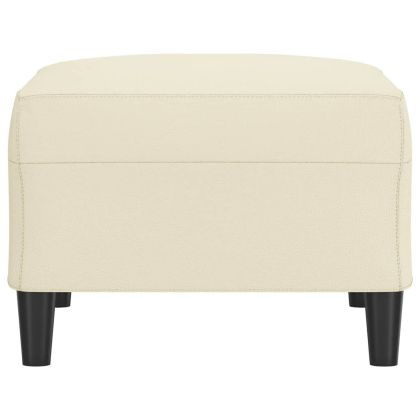 Табуретка, кремава, 70x55x41 см, изкуствена кожа