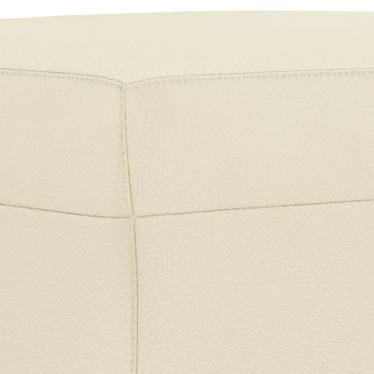 Табуретка, кремава, 70x55x41 см, изкуствена кожа