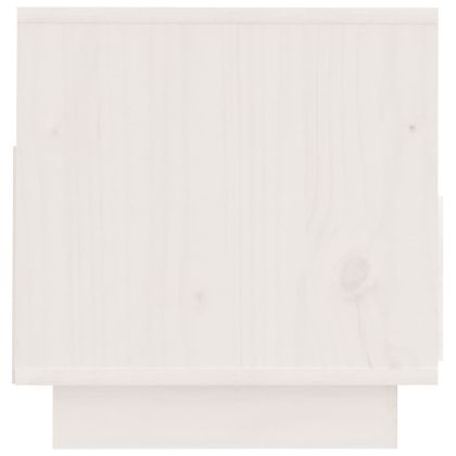 ТВ шкаф, бял, 60x35x37 см, бор масив