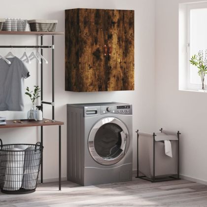 Стенен шкаф опушен дъб 69,5x34x90 см