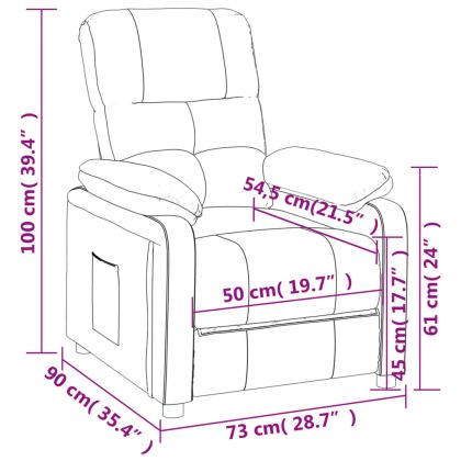 Реклайнер стол, светлосив, текстил