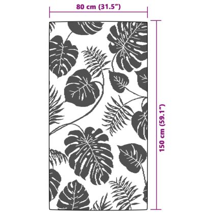 Килим за открито, ARAKIL зелен, 80x150 см, PP