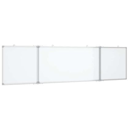Магнитна бяла дъска, сгъваема, 160x40x1,7 см, алуминий