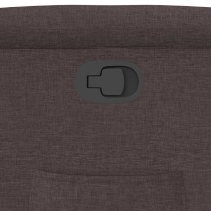 Изправящ реклайнер стол, тъмнокафяв, текстил